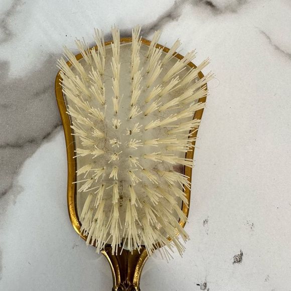 Vintage Floral Design Hair Brush Made in USA Nylon - Picture 6 of 11